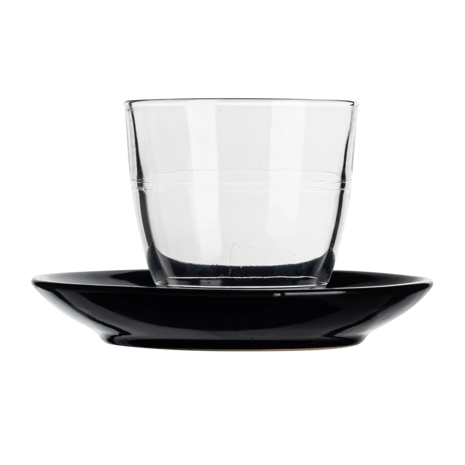 220ml Gigogne Glass Coffee Cups & Saucers - Pack of Six - By Duralex