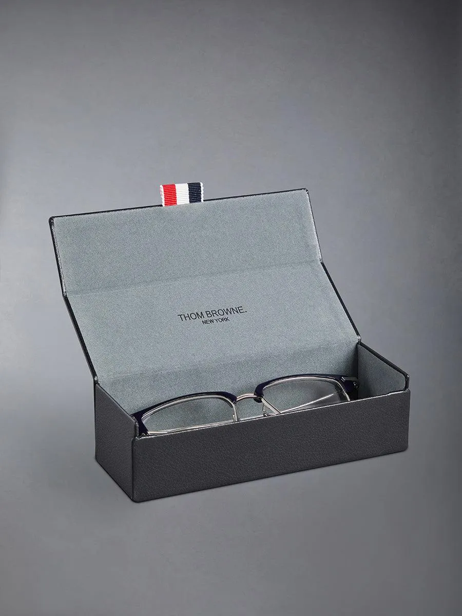 422A-415 Navy Silver Rectangular eyeglasses