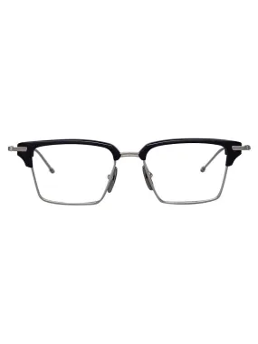 422A-415 Navy Silver Rectangular eyeglasses