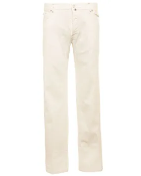 5 Pocket Denim Pant in Icy White