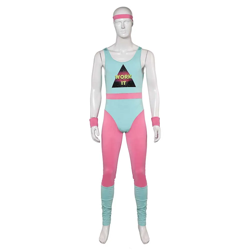 80s Fitness Costumes Men 80s Exercise Costumes 80s Costumes For Men Workout Cosplay Costume Outfits Halloween Carnival Suit