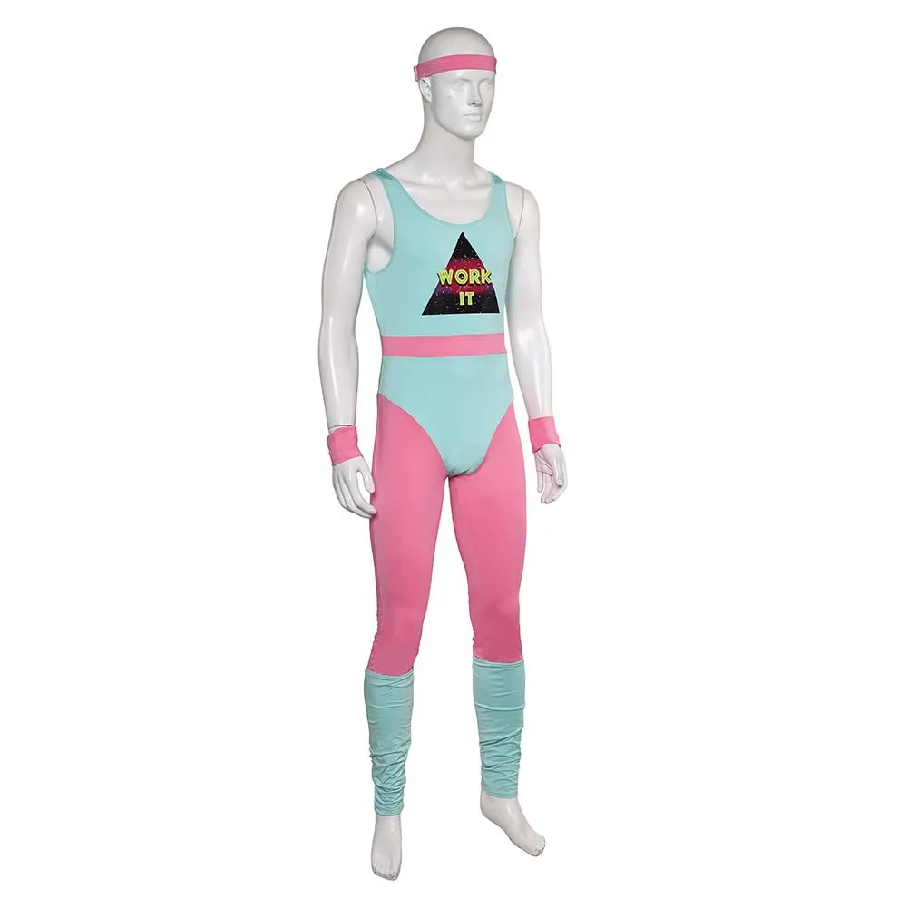 80s Fitness Costumes Men 80s Exercise Costumes 80s Costumes For Men Workout Cosplay Costume Outfits Halloween Carnival Suit