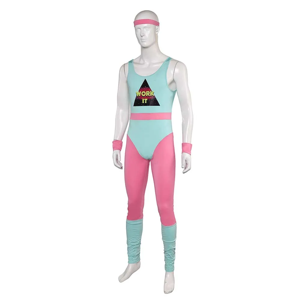 80s Fitness Costumes Men 80s Exercise Costumes 80s Costumes For Men Workout Cosplay Costume Outfits Halloween Carnival Suit