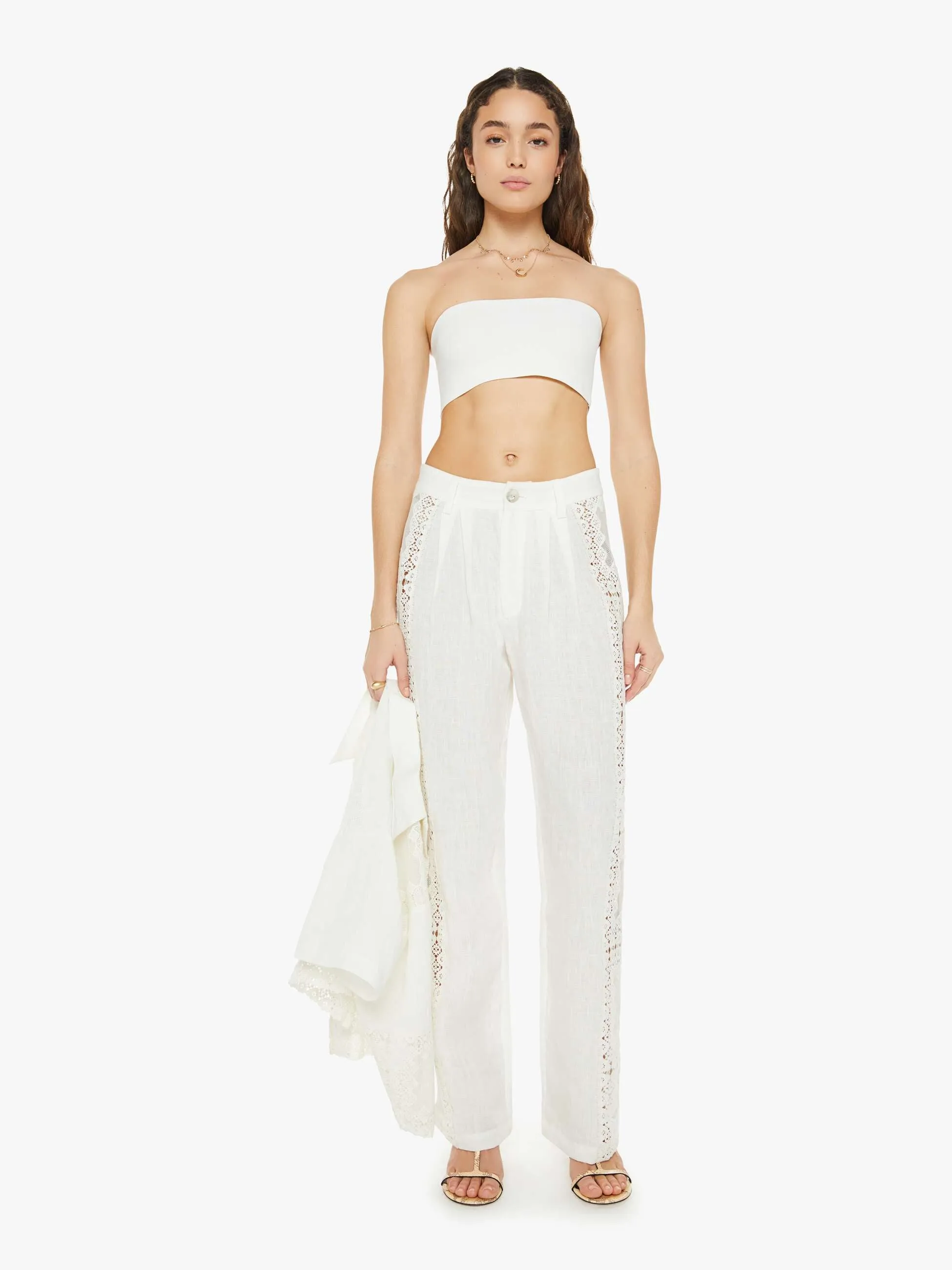 Alix Of Bohemia Colette Picnic Eyelet Pant - Ivory