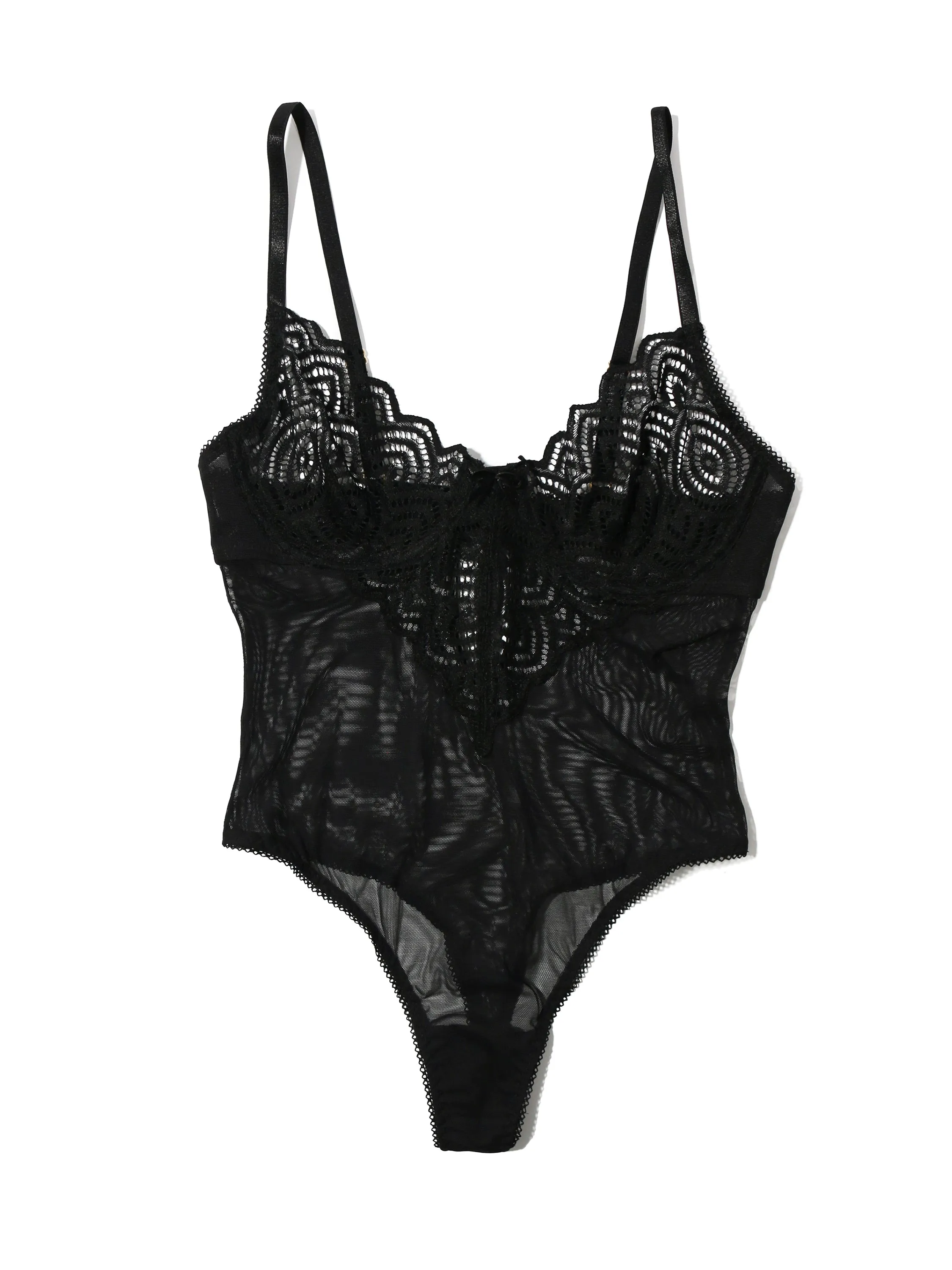 &oh™ Along The Lines Underwire Bodysuit Black Sale