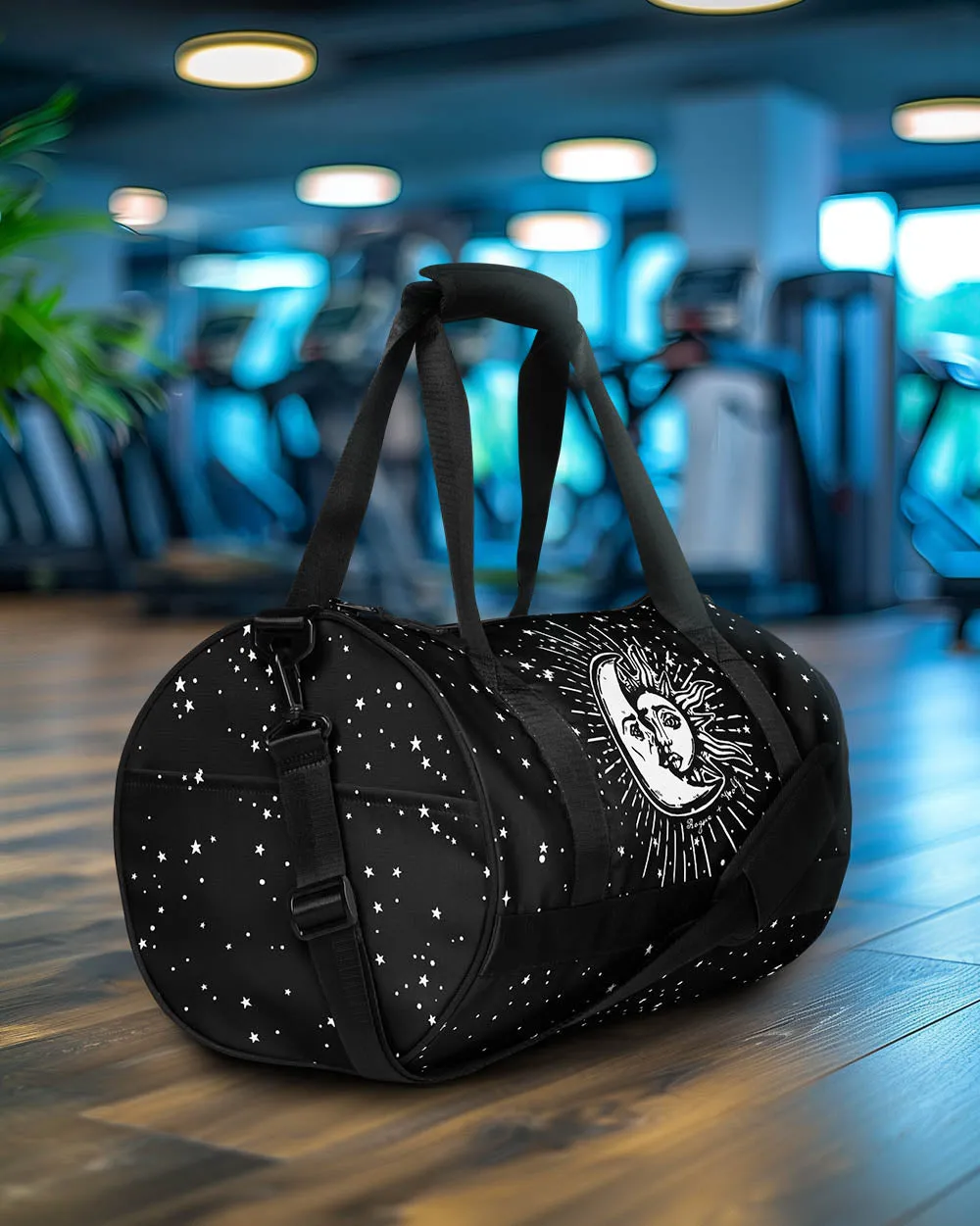 Astral Gym Bag - - Water Resistant Durable Large Workout Bag for Travel, Yoga Fitness, Vegan Goth Activewear, Alt Style Sportwear