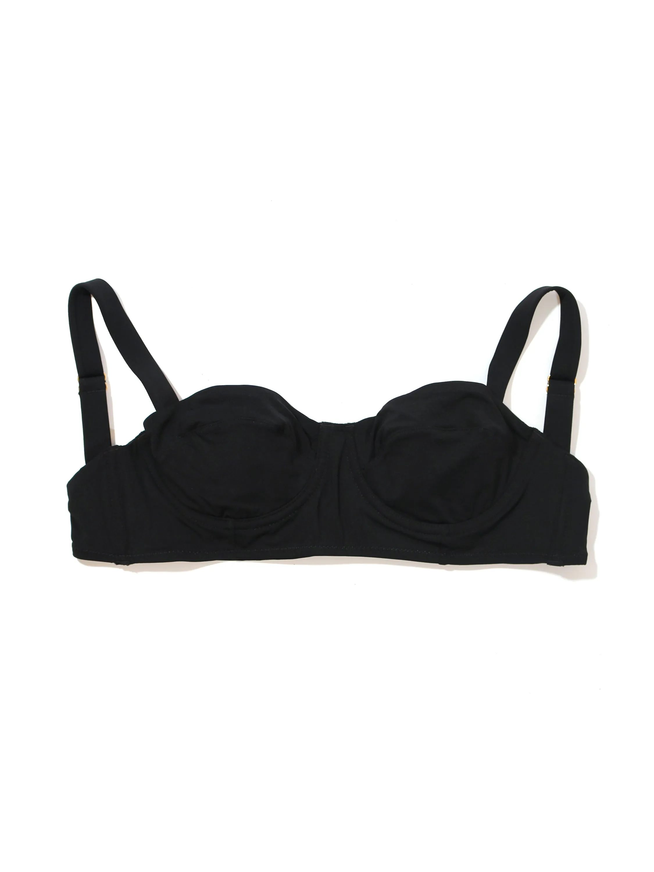 Balconette Bikini Swimsuit Top Black