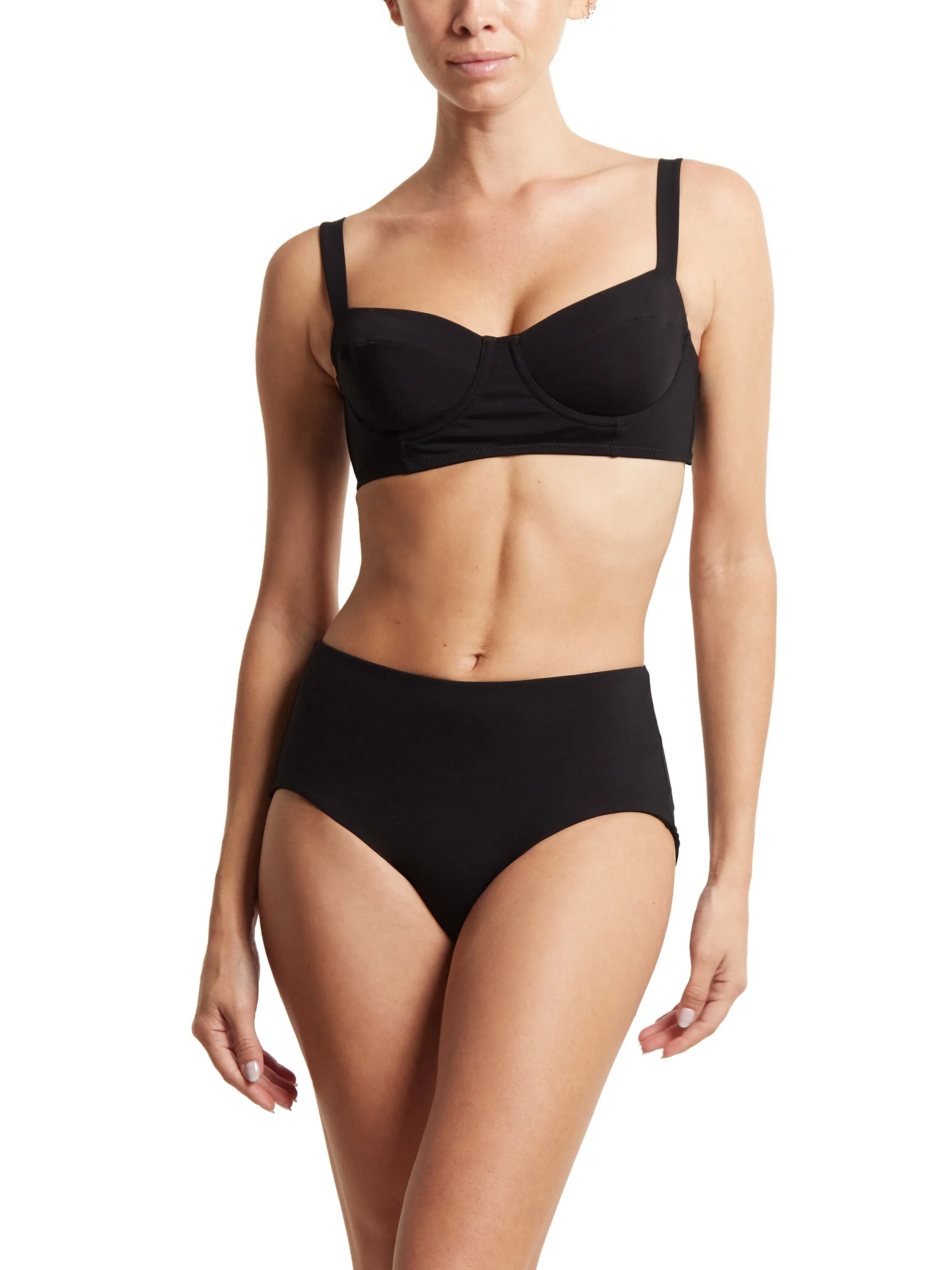 Balconette Bikini Swimsuit Top Black