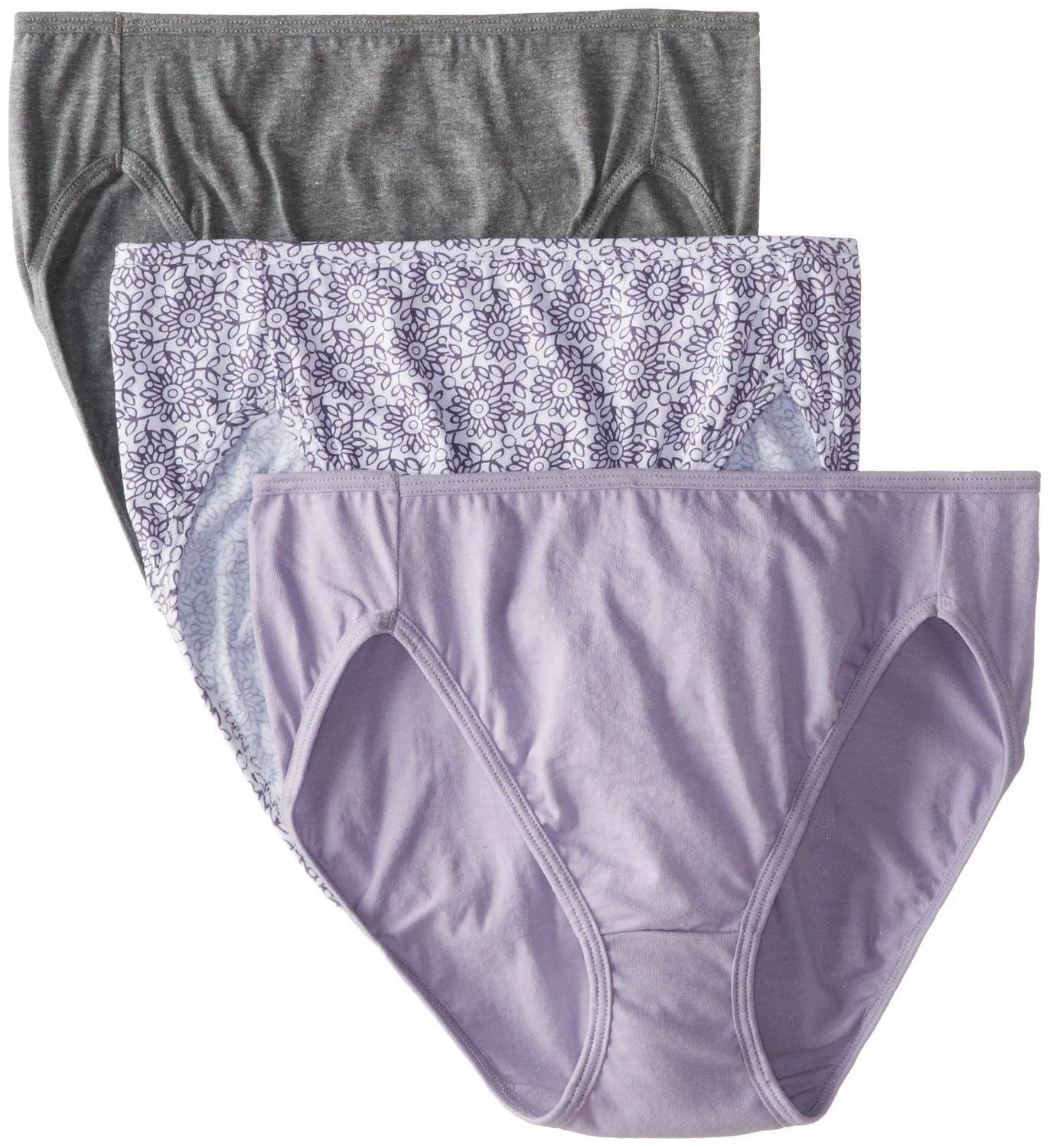 Bali Women's Luxe Cotton 3 Pack Hi-Cut Panty V883