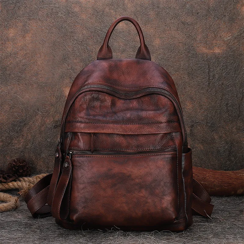 Best Vintage Leather Rucksack Womens Vintage School Backpacks Leather Backpack Purse