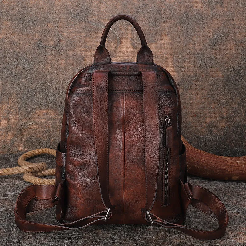 Best Vintage Leather Rucksack Womens Vintage School Backpacks Leather Backpack Purse