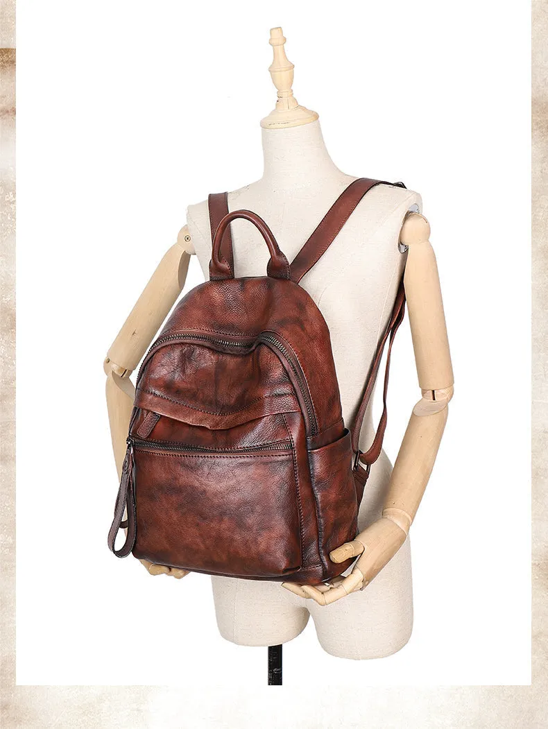 Best Vintage Leather Rucksack Womens Vintage School Backpacks Leather Backpack Purse