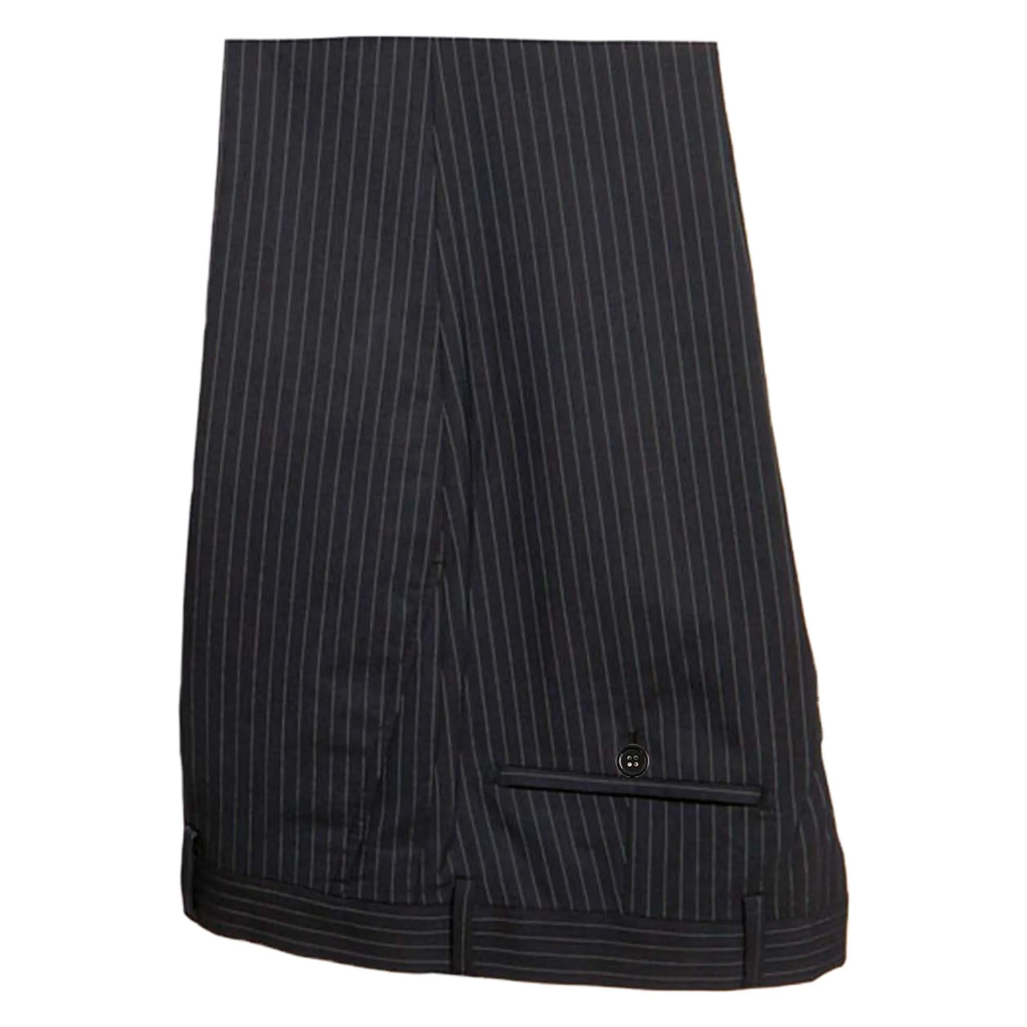 Black Slim Fit Pinstripe D.B. Suit