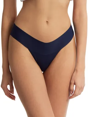 BreatheSoft™ Natural Rise Thong Blackberry Crumble Blue Sale