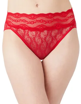 b.tempt'd by Wacoal Lace Kiss Hi Leg Crimson Red 978382