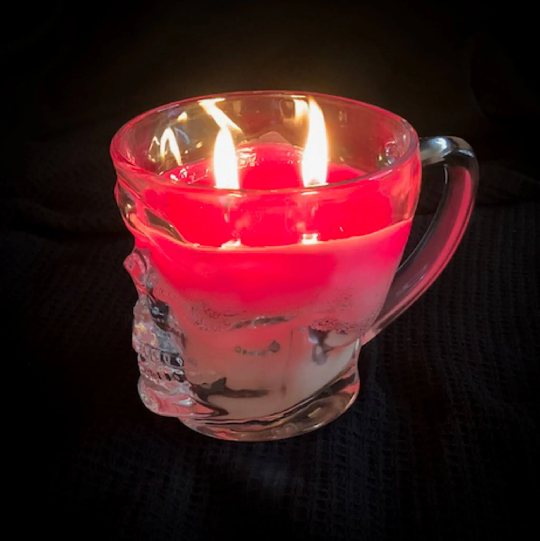 Candle - Skull Mug - Red