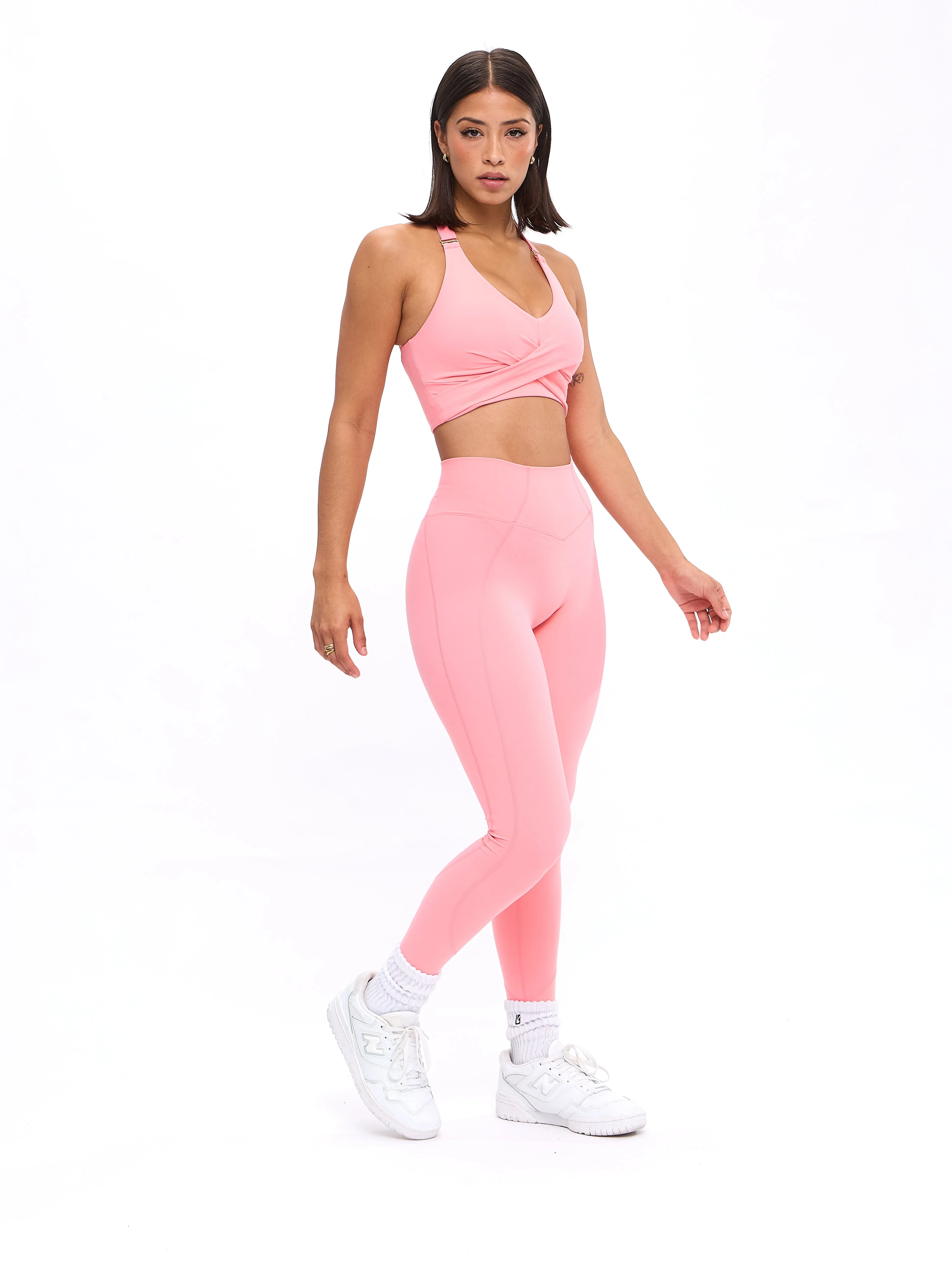 Candy Wrap Sports Bra - Guava