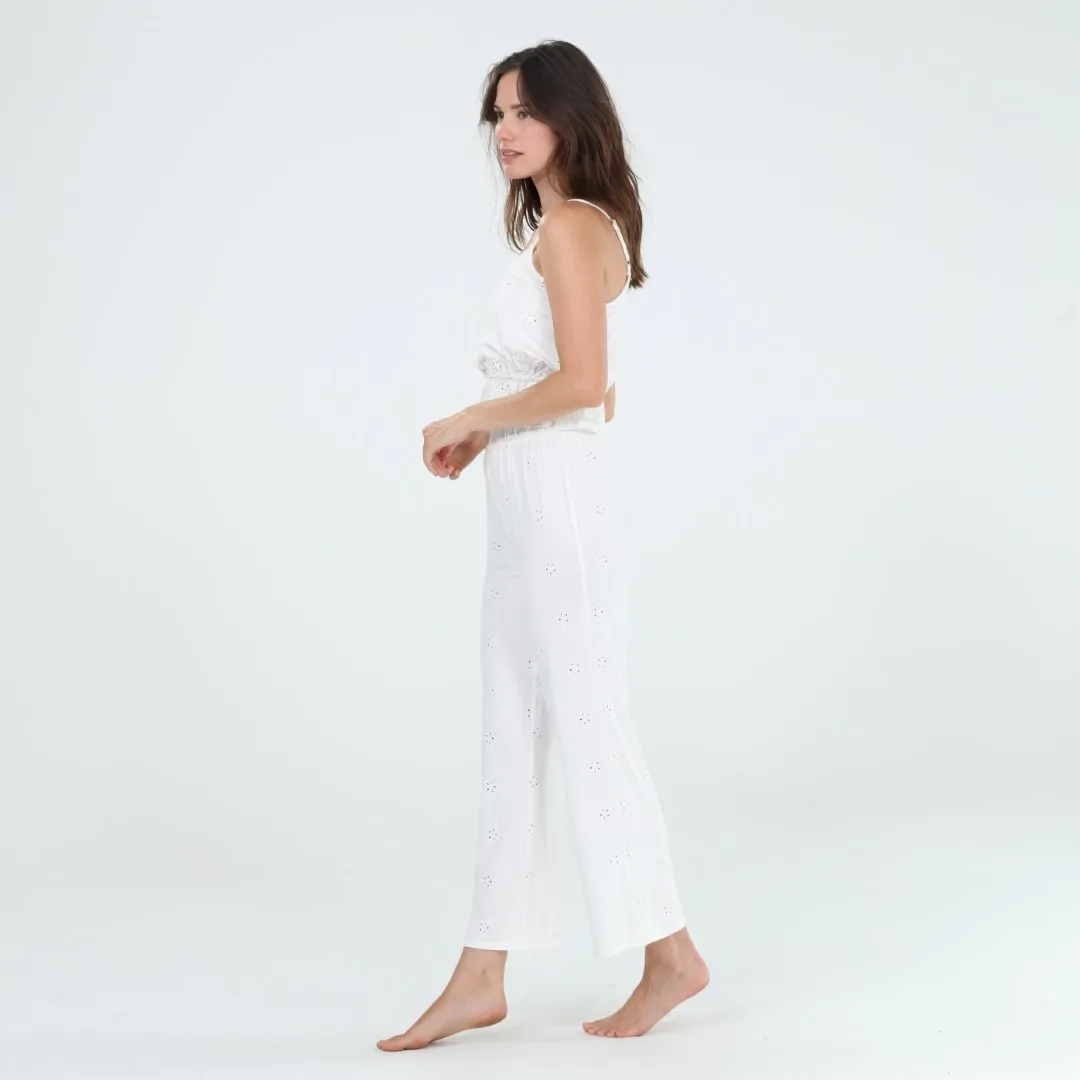 Clear Skies Cami Pant Set In White