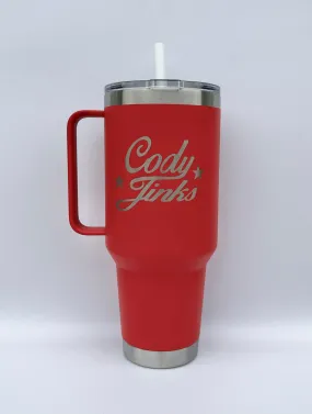 Cody Jinks Red Script 42oz Tumbler w/ Straw Lid