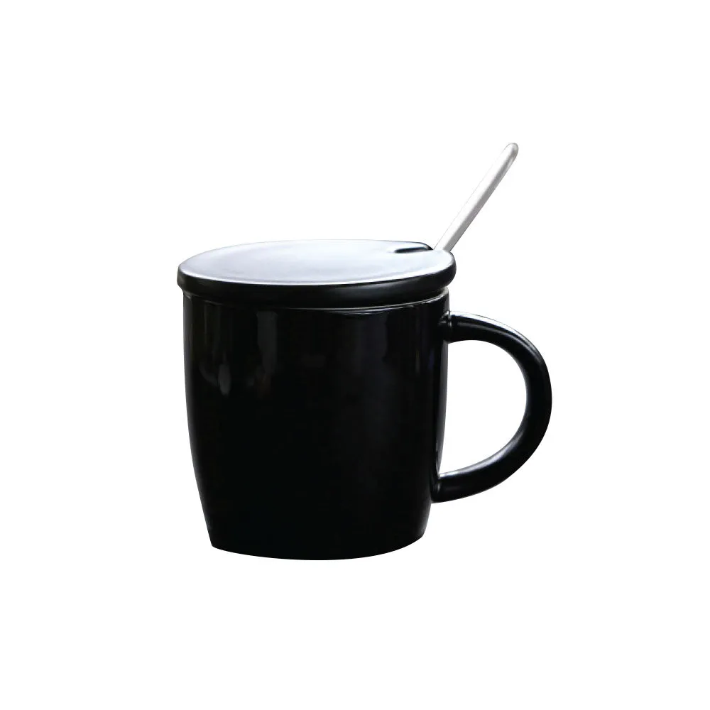 Coffee Mug with Spoon and Cover