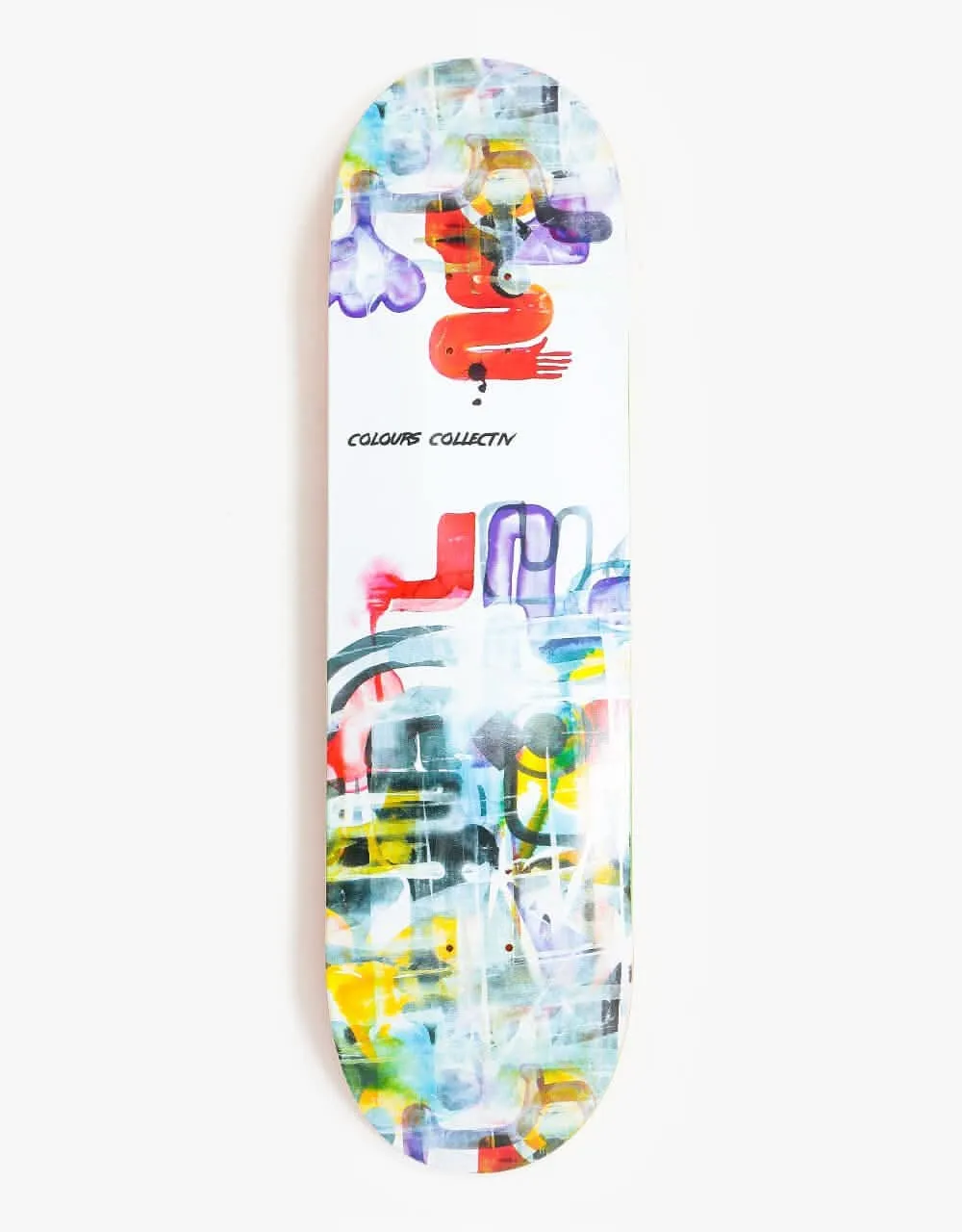 Colours Collectiv x Will Barras Grunge Logo Skateboard Deck - 8.4