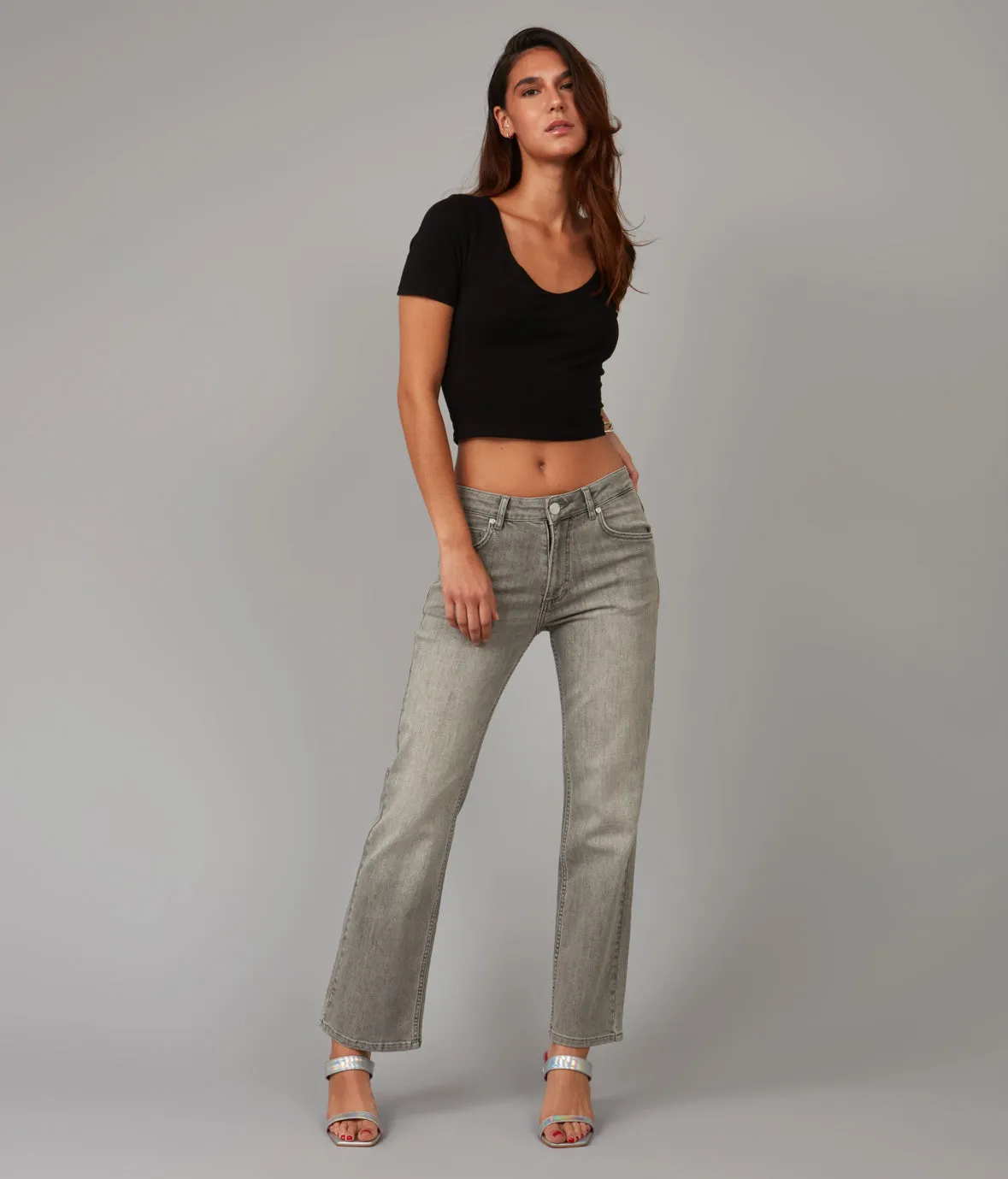 DENVER-MA High Rise Straight Jeans