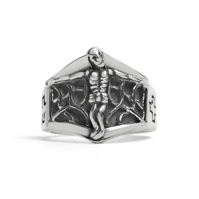 Detailed Jesus Cross Stainless Steel Ring / SCR4093