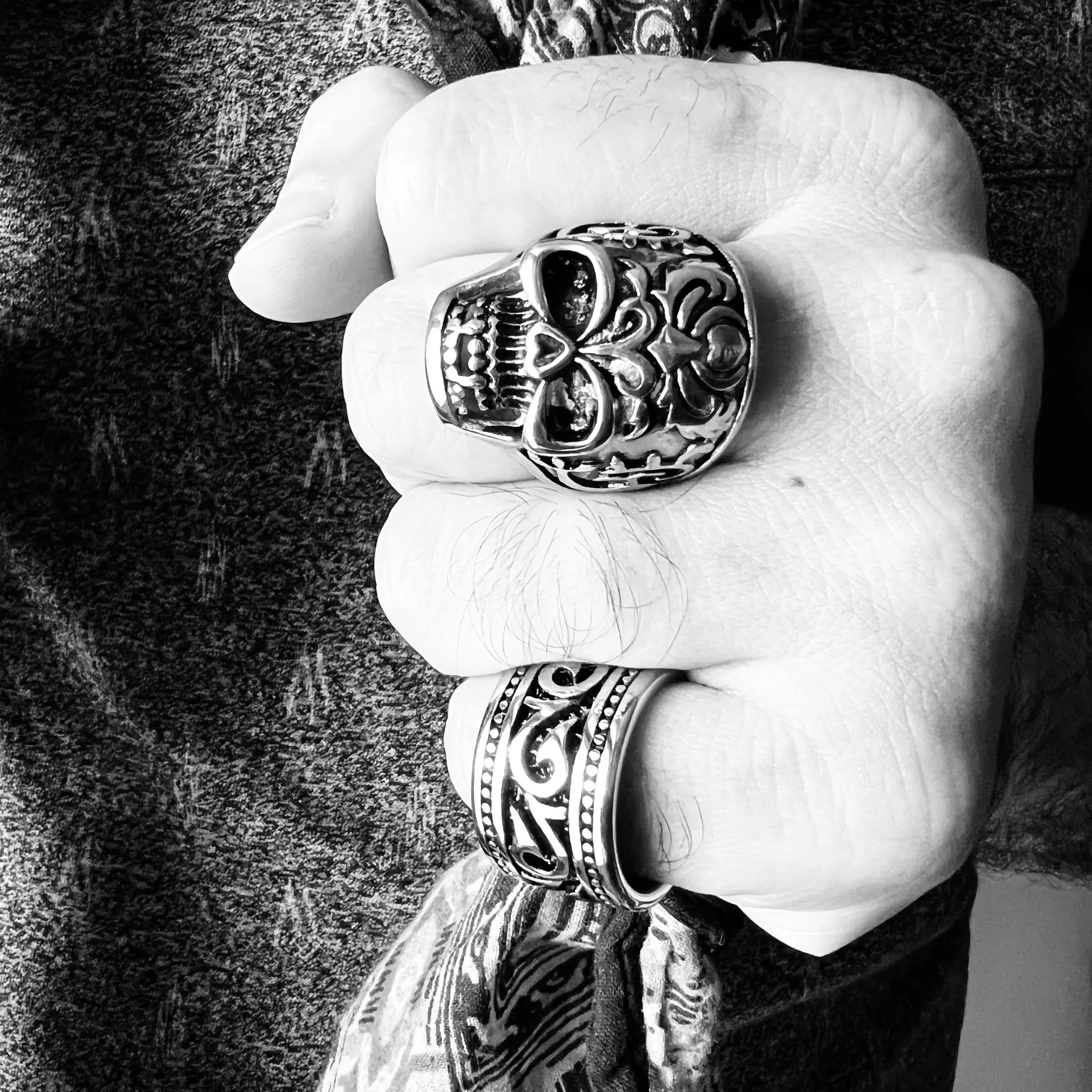 Detailed Skull Stainless Steel Ring / SCR4029