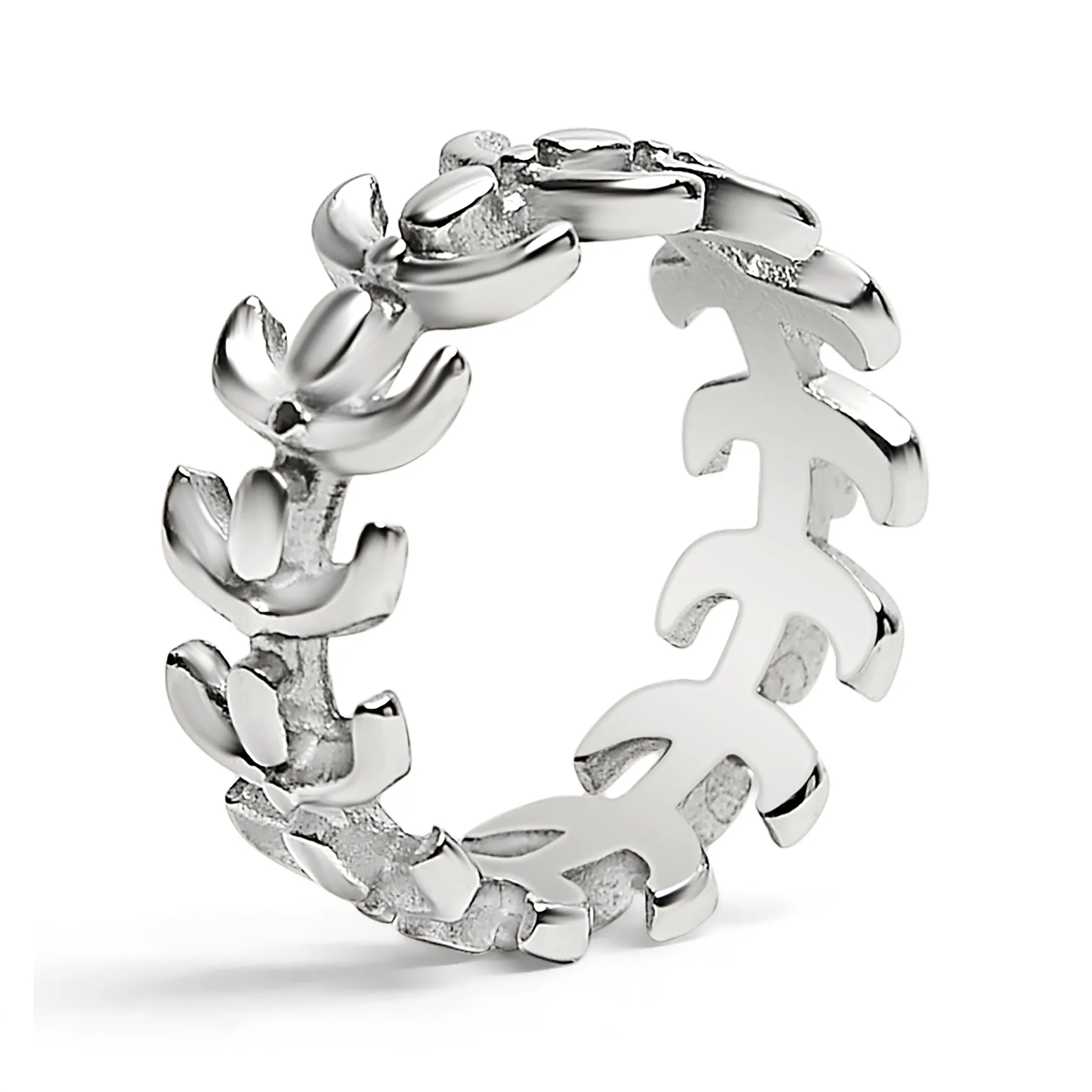 Detailed Spine Stainless Steel Ring / SCR3052