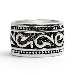 Detailed Tribal Stainless Steel Ring / SCR4017