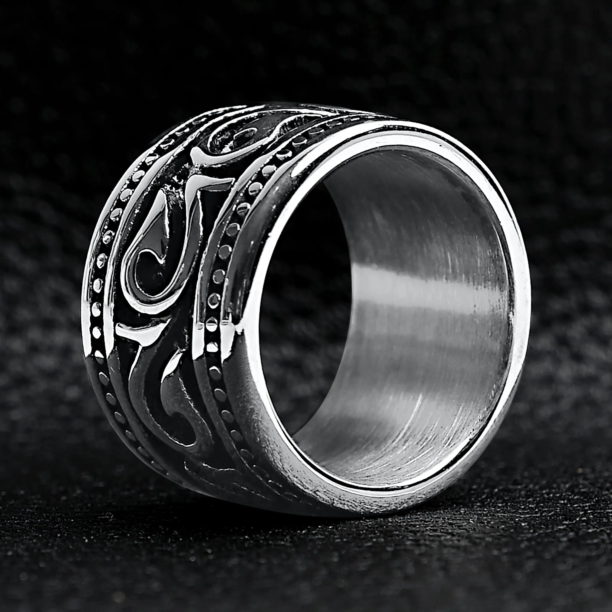 Detailed Tribal Stainless Steel Ring / SCR4017