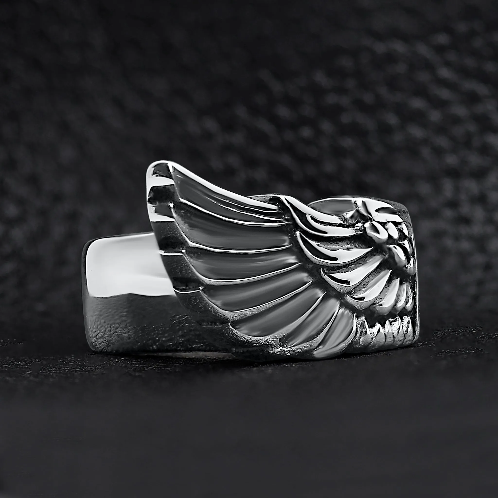 Detailed Wing Stainless Steel Ring / SCR4039