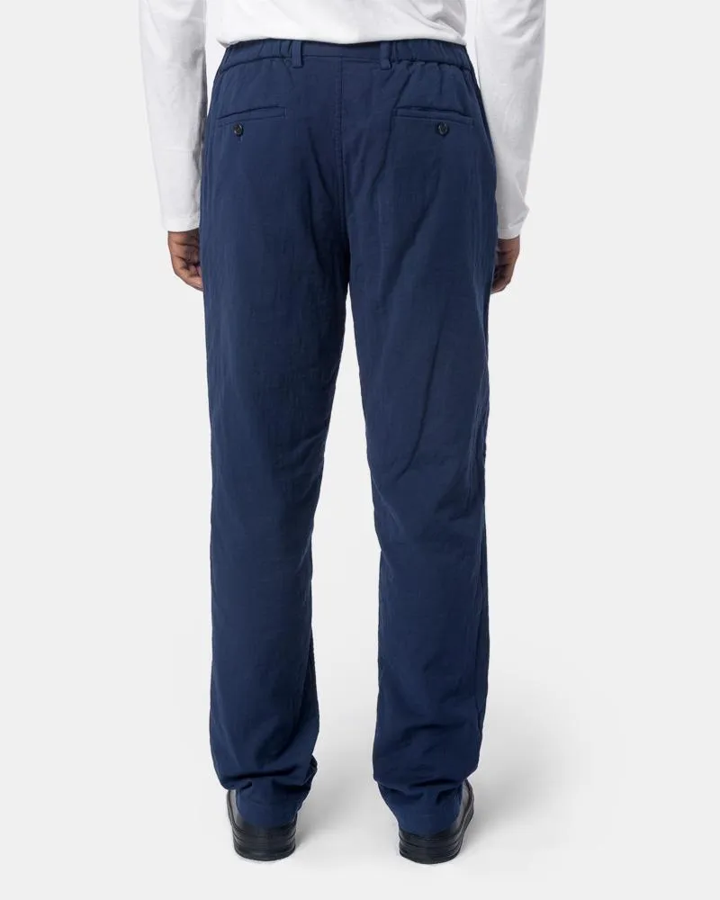 Elastic Waist Pants in Navy