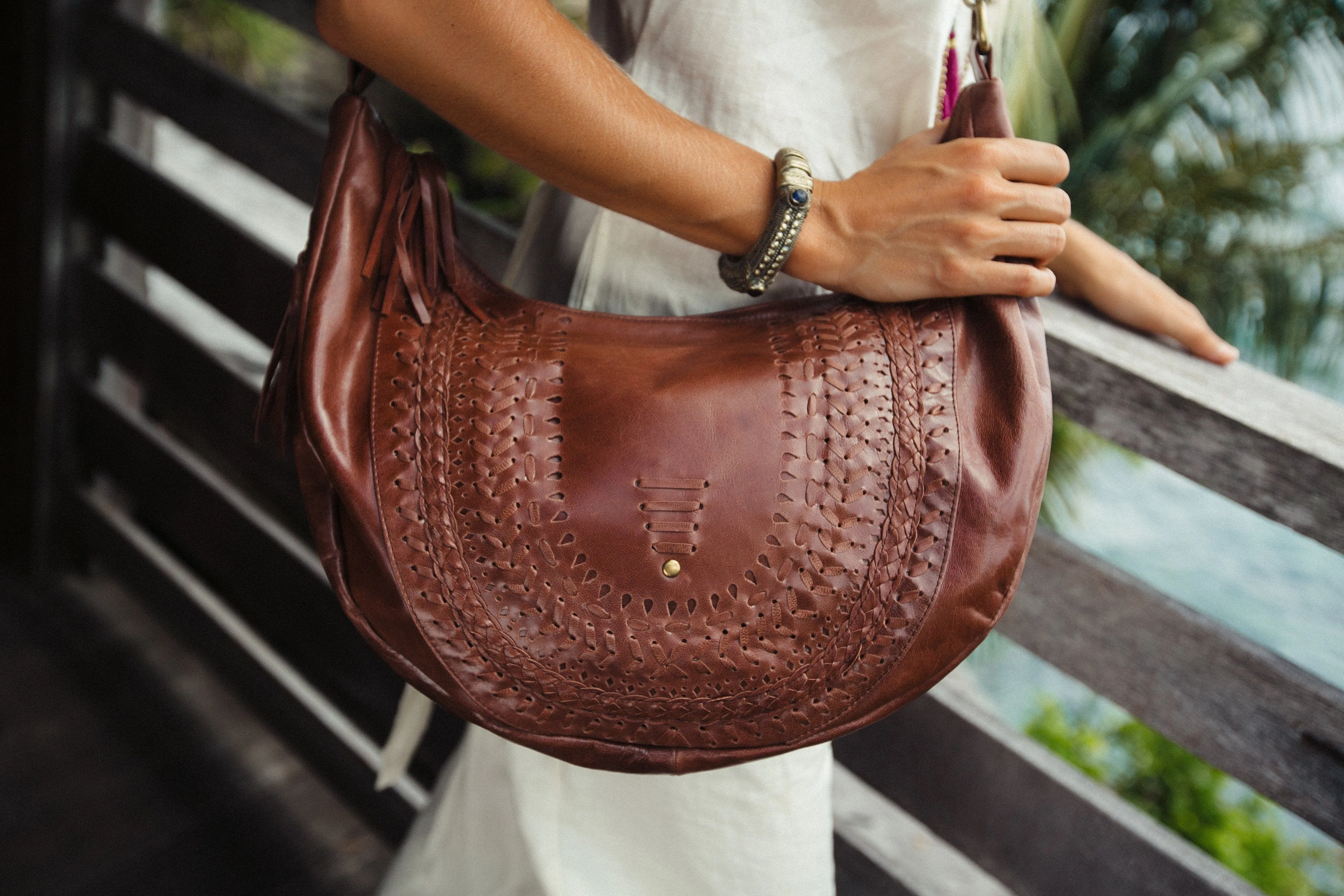 Elysian Coast Leather Crossbody Bag