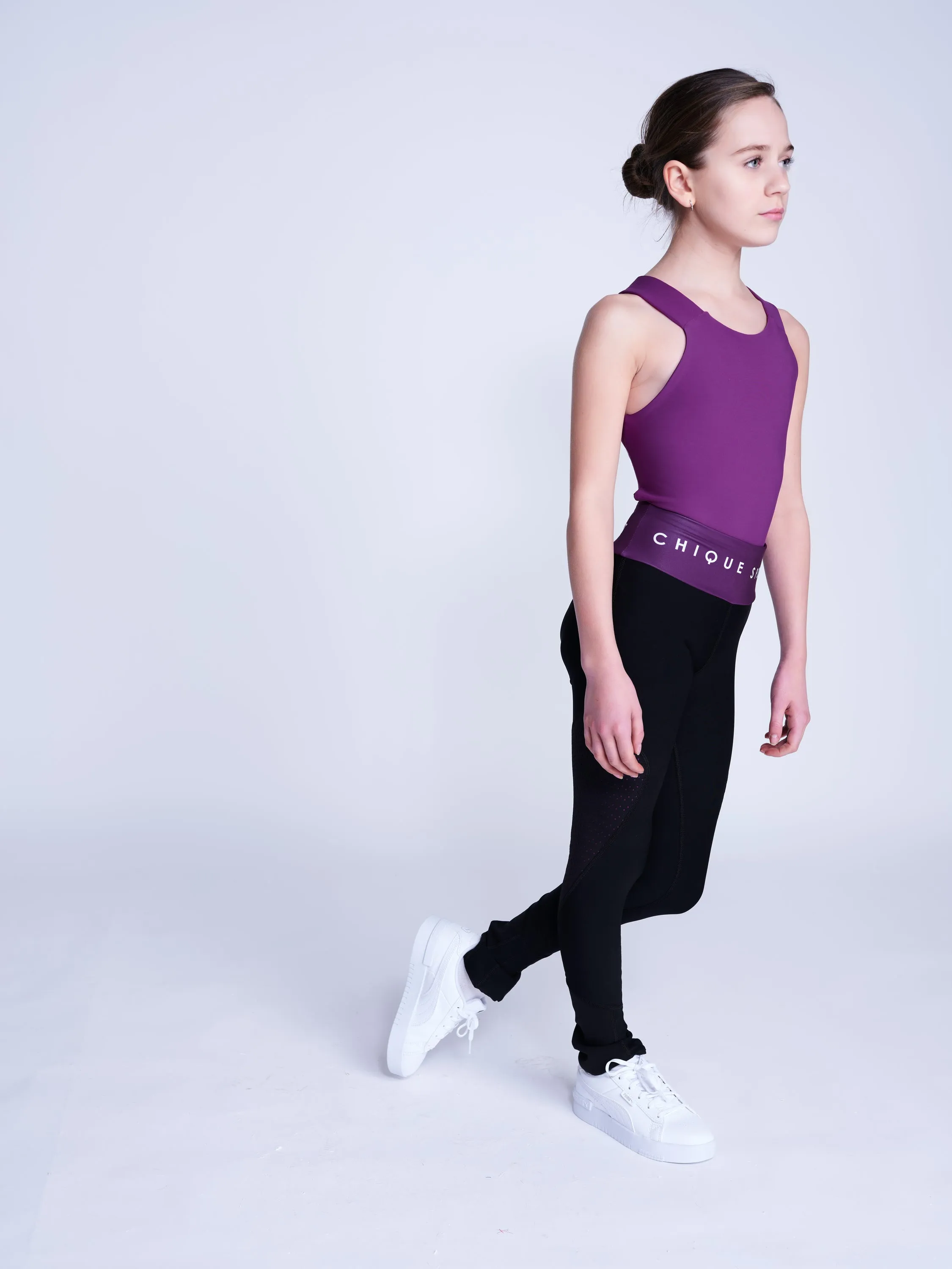 Empower Sleeveless Leotard in Berry