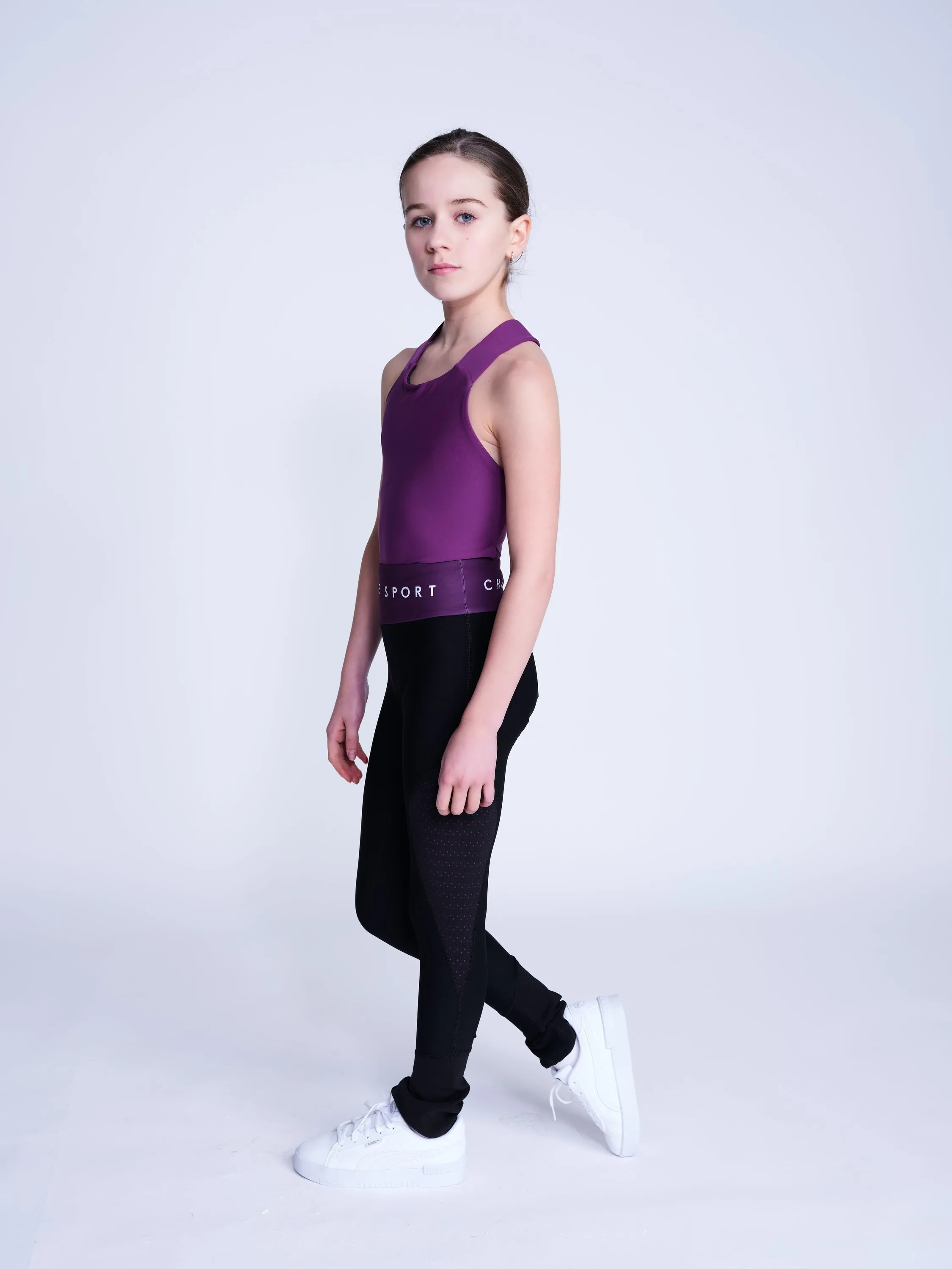 Empower Sleeveless Leotard in Berry