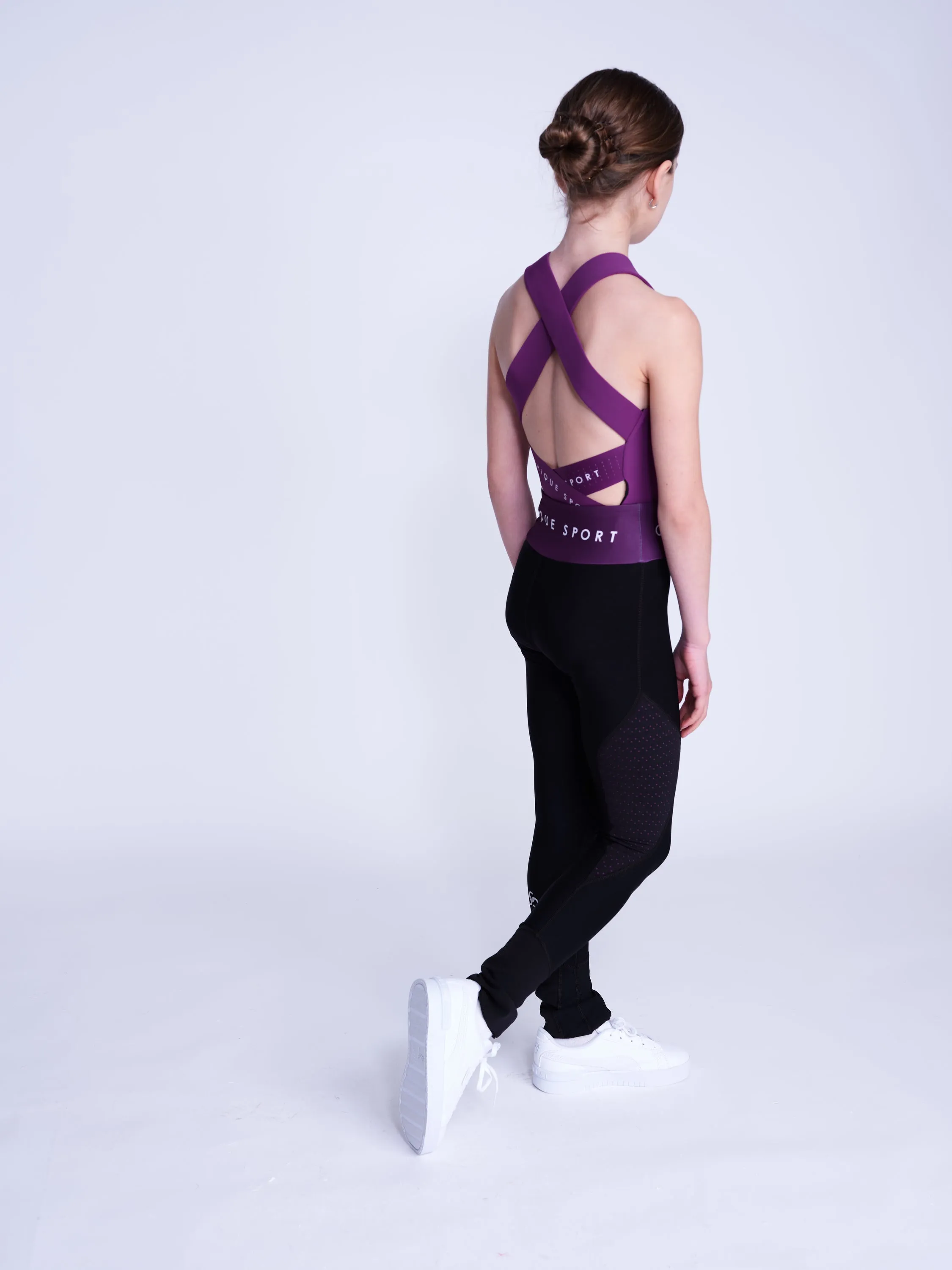 Empower Sleeveless Leotard in Berry