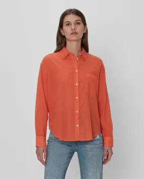 Eyelet Classic Shirt In Tigerlily