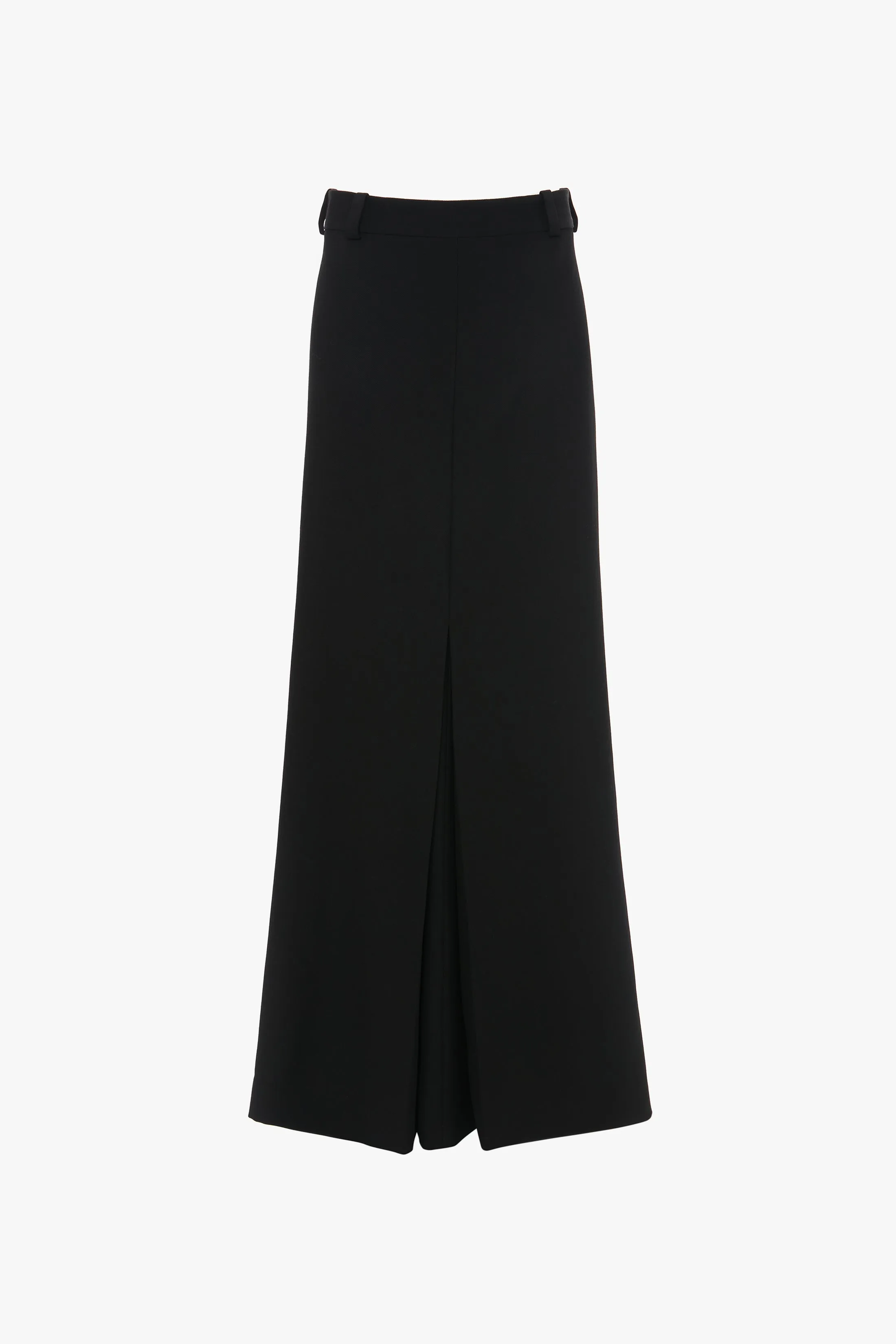 Floor-Length Box Pleat Skirt In Black