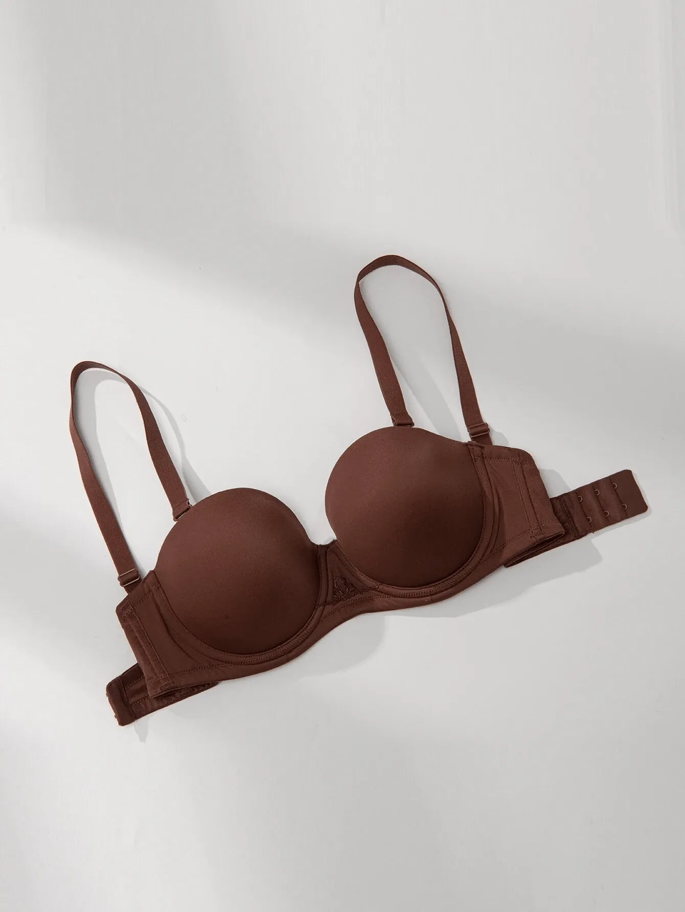 Full Figure Strapless Underwire Multiway Contour Bra Coffee Brown