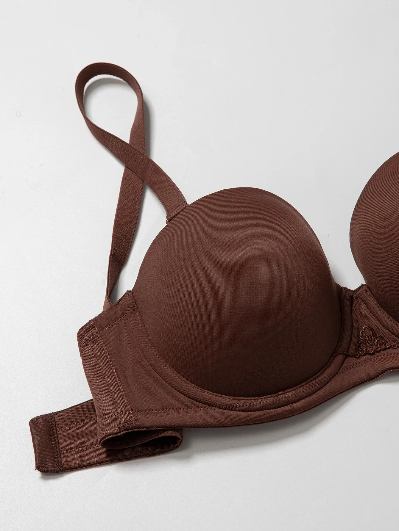 Full Figure Strapless Underwire Multiway Contour Bra Coffee Brown