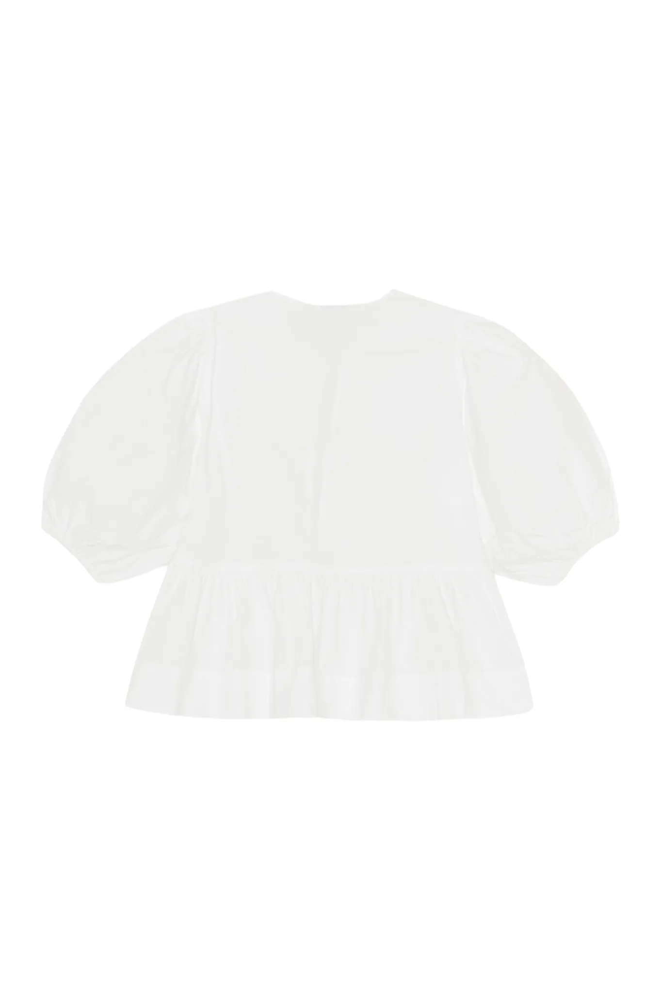 Ganni Cotton Poplin Peplum Blouse