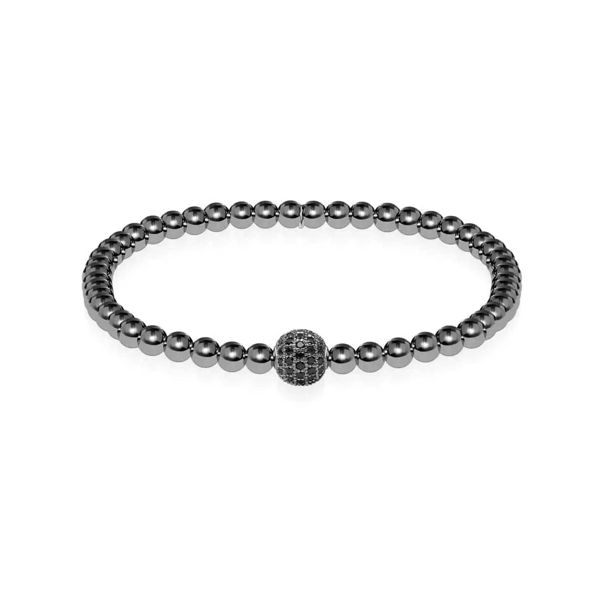 Glamorous | Gunmetal | Black Cubic Zirconia Crystals | Expression Bracelet