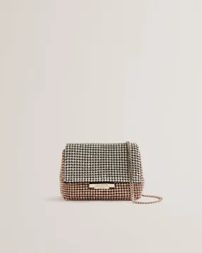 Gliters Crystal Mini Crossbody Bag Gold