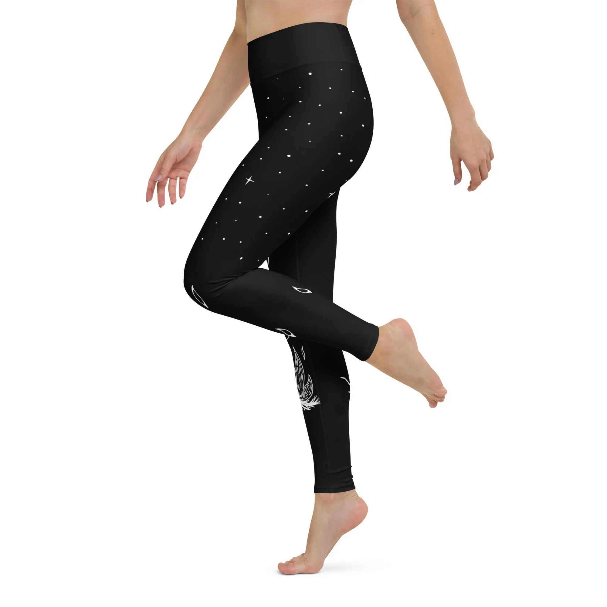 Godbane Leggings - Vegan UPF 50  Protection Dark Academia Goth Yoga Activewear Occult Witchy Leisurewear