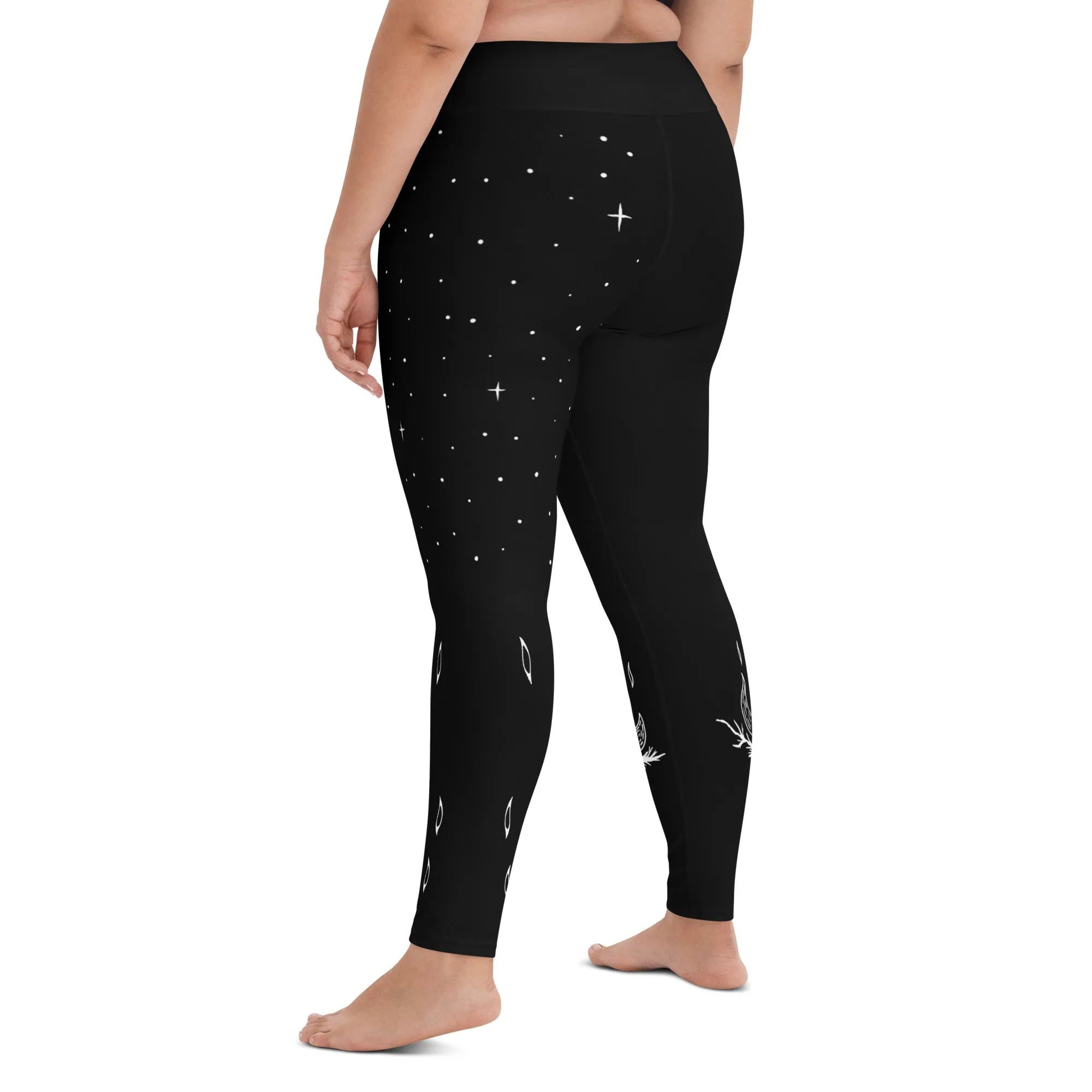 Godbane Leggings - Vegan UPF 50  Protection Dark Academia Goth Yoga Activewear Occult Witchy Leisurewear