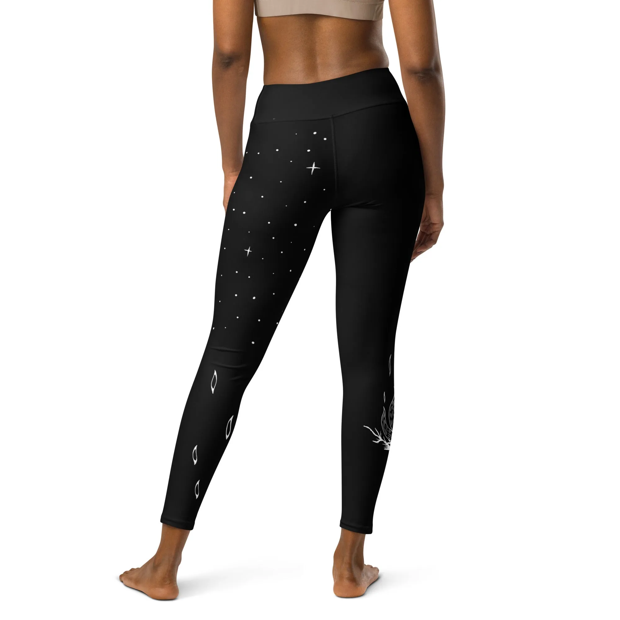 Godbane Leggings - Vegan UPF 50  Protection Dark Academia Goth Yoga Activewear Occult Witchy Leisurewear