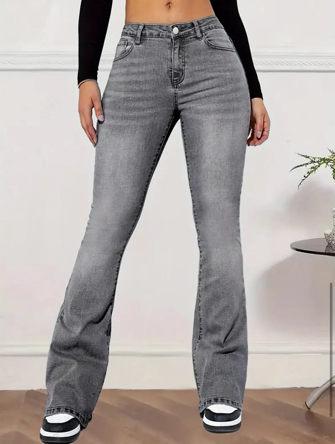 Grunge, High Waist Stretchy Jeans, Comfortable Slant Pocket Slimming, Retro Denim Pants, Girl Teens & Posh  Mommies Collection