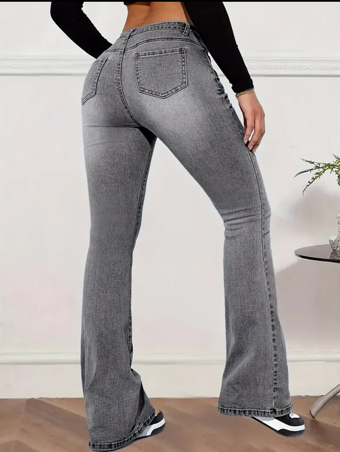 Grunge, High Waist Stretchy Jeans, Comfortable Slant Pocket Slimming, Retro Denim Pants, Girl Teens & Posh  Mommies Collection