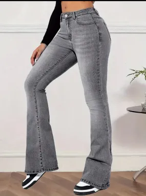 Grunge, High Waist Stretchy Jeans, Comfortable Slant Pocket Slimming, Retro Denim Pants, Girl Teens & Posh  Mommies Collection